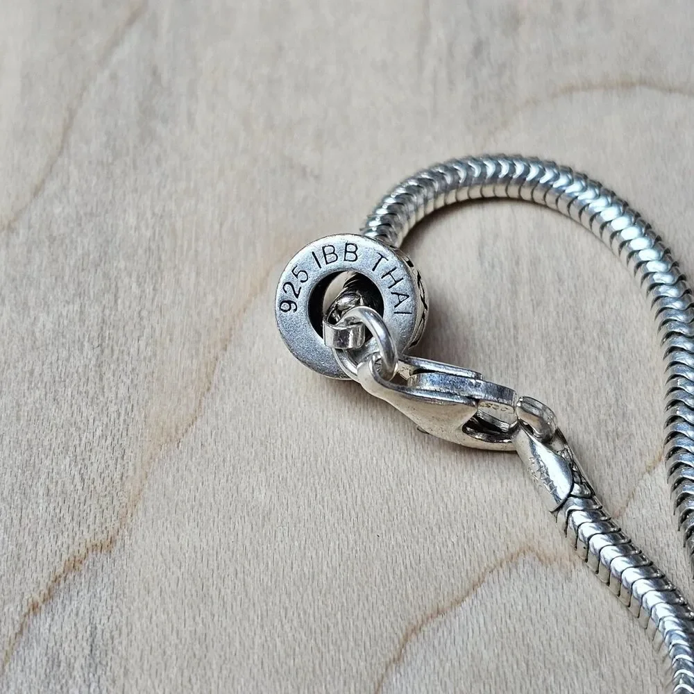 925 Sterling Silver Charm Bracelet Mom Theme Italy Chain Thai Charms IBB Gift